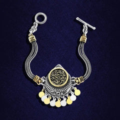 925 Egyptian Women Silver Bracelet - Multi Color - Bracelets