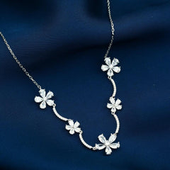 925 Flowers Sterling Silver Necklace - NECKLACES