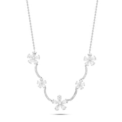 925 Flowers Sterling Silver Necklace - NECKLACES