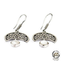 925 Hook Silver Women Earrings and pearl stone - White - Earrings
