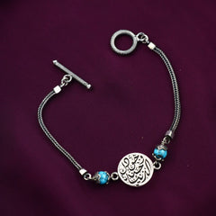 925 Silver Women Necklace Crowned with an Agate Stone Egyptian Handmade - fathyibrahim