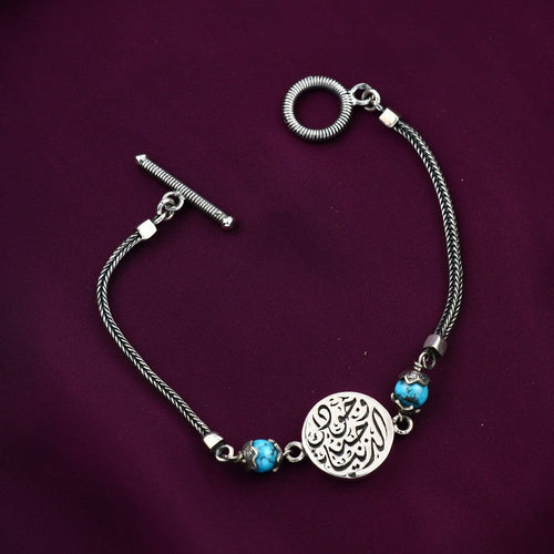 925 Silver Women Necklace Crowned with an Agate Stone Egyptian Handmade - fathyibrahim