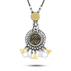 925 Sterling Silver Arabic Calligraphy Necklace - NECKLACES