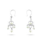 925 sterling silver Arabic earring with a tree of life adorned with pearls - White - Earrings
