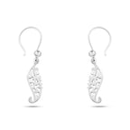925 sterling silver Arabic-style ajour earring with a textured finish. - Earrings