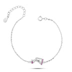 925 sterling silver bracelet inspired by the bust of Queen Nefertiti - Red - Red - Bracelets