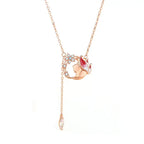 925 Sterling silver necklace for women - Rose gold