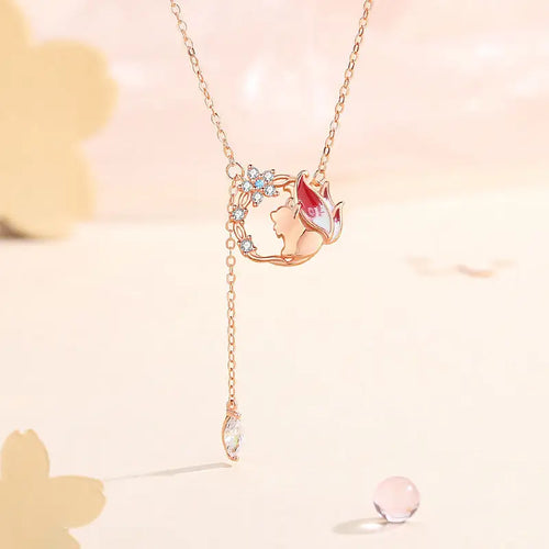 925 Sterling silver necklace for women - Rose gold