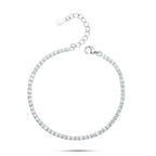 925 Sterling silver Tennis Bracelet (2mm Stone Size) - Transparent - Bracelets