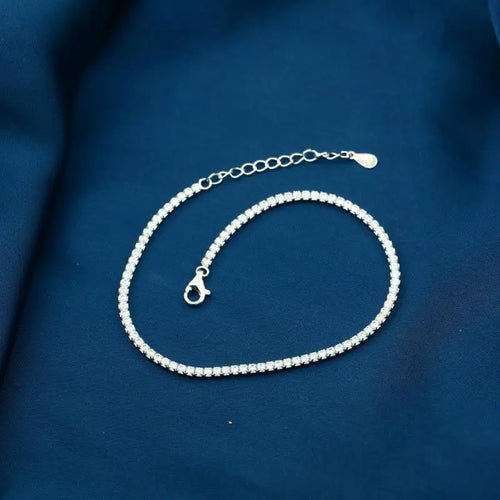 925 Sterling silver Tennis Bracelet (2mm Stone Size) - Transparent - Bracelets