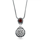 Elegant Spiritual Necklace – Egyptian 925 Sterling Silver with Natural Agate Stone