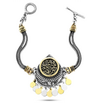 Tear of Dawn – 925 Silver Bracelet Inlaid with Copper