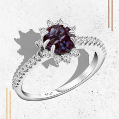 Alexandrite 925 Silver Ring - Multi Color - Rings