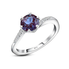 Alexandrite bluish-purple - 925 Silver Ring - Multi Color / 8 - Rings