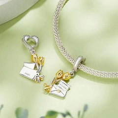 An invitation shaped charm - 925 sterling silver