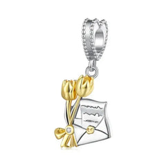 An invitation shaped charm - 925 sterling silver