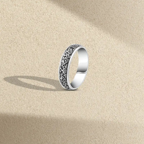 Arabic Style 925 Silver Engagement Ring For Men - Rings