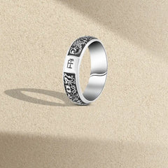 Arabic Style 925 Silver Engagement Ring For Men - Rings