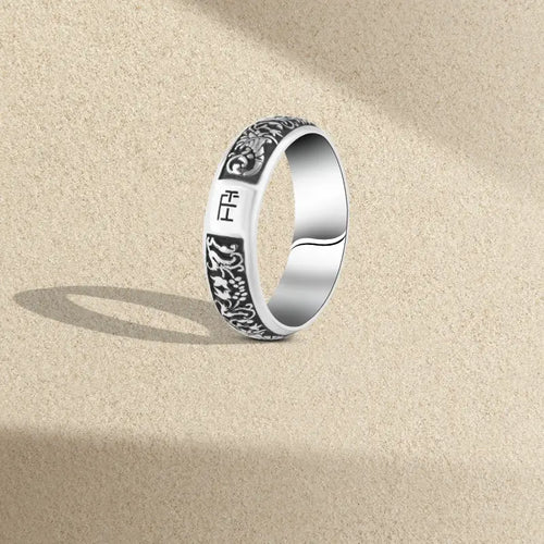 Arabic Style 925 Silver Engagement Ring For Men - Rings