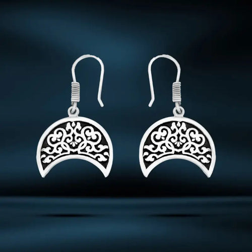 Arabic Style Hook Earring - 925 silver - Earrings