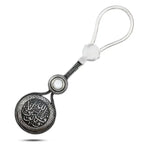 Arabic Style Silver Keychain with Mother Of Pearl - White - Keychain