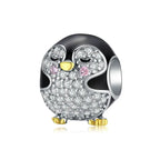 Baby penguin 925 silver charm - White