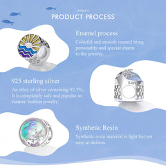 Beach & Waves Charm - 925 sterling silver - fathyibrahim