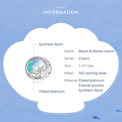 Beach & Waves Charm - 925 sterling silver - fathyibrahim