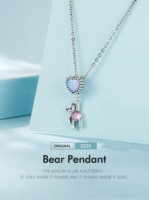 Bear Chain Charm - 925 sterling silver - fathyibrahim