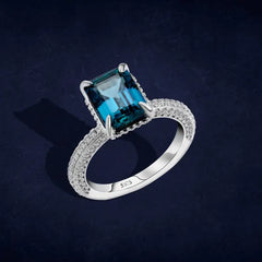 Blue Alexandrite 925 Silver Ring - Blue / 8 - Rings