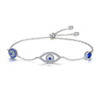 Blue Eye 925 Silver Bracelet- SCB089 - fathyibrahim