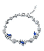 Bracelet with a leaf pattern 925 sterling silver - Multi Color - Bracelets