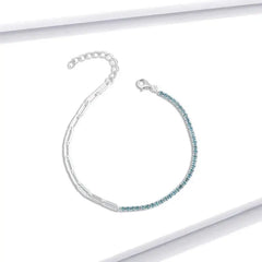 Bracelet with a Modern Elegant Design 925 Sterling Silver - Multi Color - Bracelets