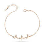 butterfly bracelet crowned with white zircon made of 925 sterling silver - Transparent - Bracelets