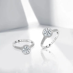 Circle Zircon 925 Silver Ring - Rings