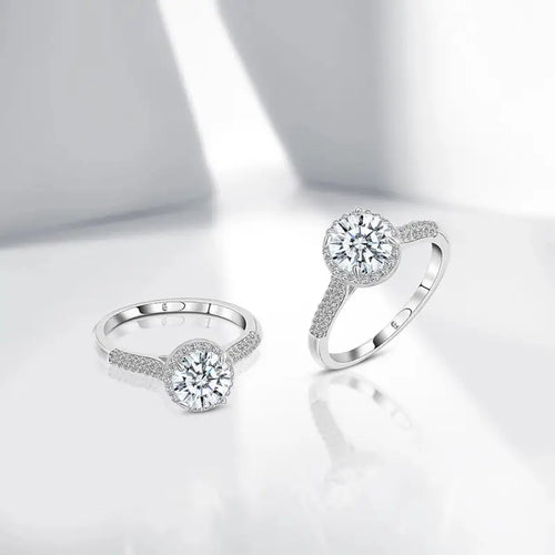 Circle Zircon 925 Silver Ring - Rings