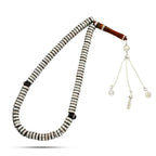 Coke Wood Rosary inlaid with Silver , 33 Beads - fathyibrahim