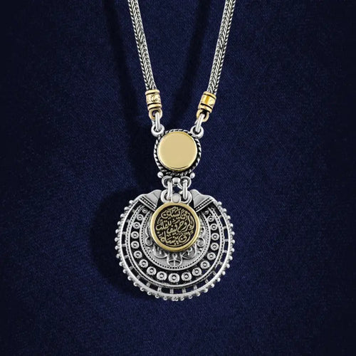 Copper Inlaid 925 Egyptian Silver Women Necklace - NECKLACES