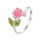 Crystal Rose 925 Silver Ring - fathyibrahim