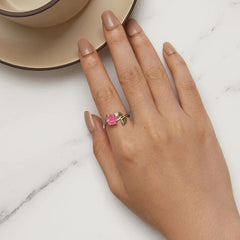 Crystal Rose 925 Silver Ring - fathyibrahim