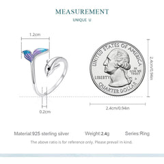 Dolphin 925 Silver Ring - Multi Color - Rings