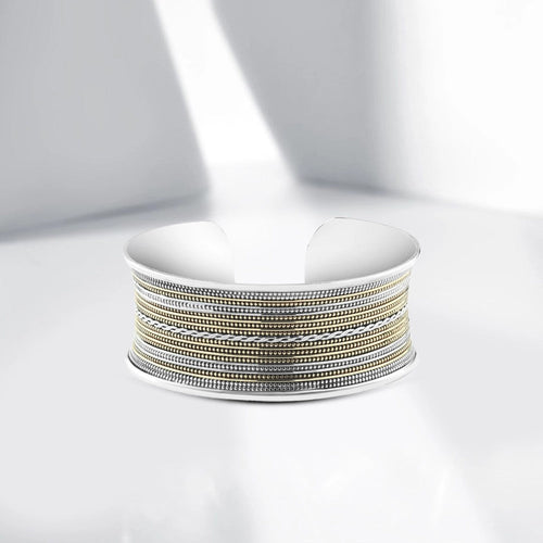 Egyptian 925 sterling Bangle for Women engraved with interwoven lines - Multi Color