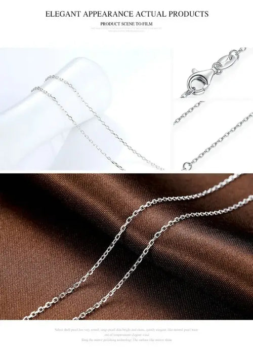 Elegant and Simple Necklace - 925 Sterling silver - White - NECKLACES