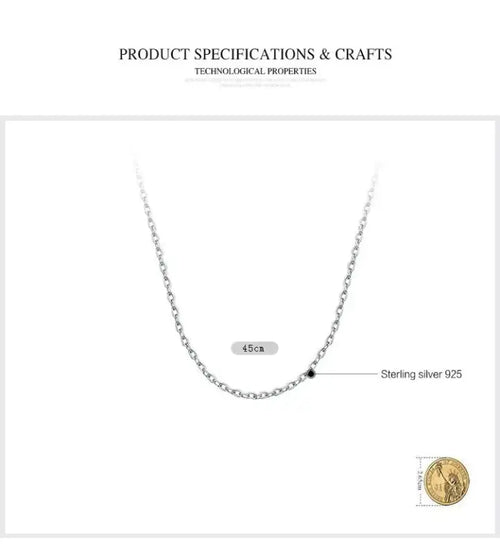 Elegant and Simple Necklace - 925 Sterling silver - White - NECKLACES