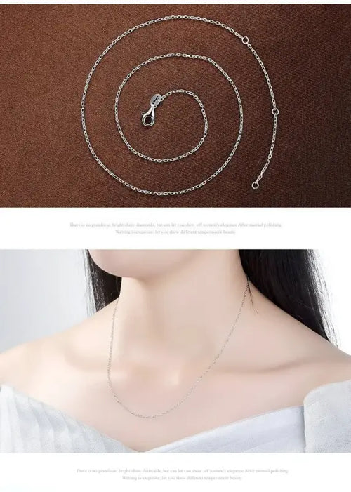 Elegant and Simple Necklace - 925 Sterling silver - White - NECKLACES
