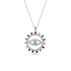 Eye In The Wheel 925 Silver Necklace - fathyibrahim