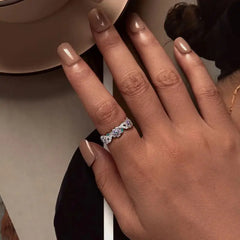 Flower ring band - 925 Sterling Silver - Rings