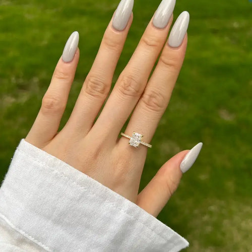 Gold zirconi - 925 sterling silver ring - Transparent / 7 - Rings