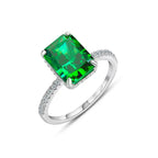 Green Ice Crushed 925 Silver Ring - Rings
