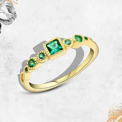 Green Nano 925 Silver Ring - Green / 6 - Rings